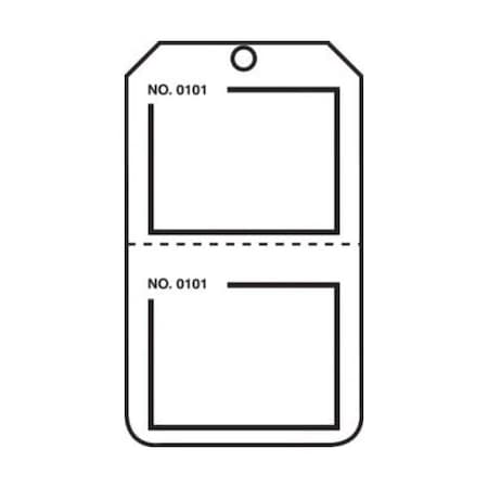 Accuform Safety Tags, Blank, Numbered, Perforated, White, 5.75in x 3.25in, PF-Cardstock, 25PK TPP226CTP